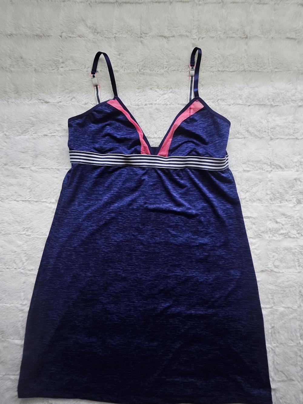 XOXO Navy Chemise with Pink Accents